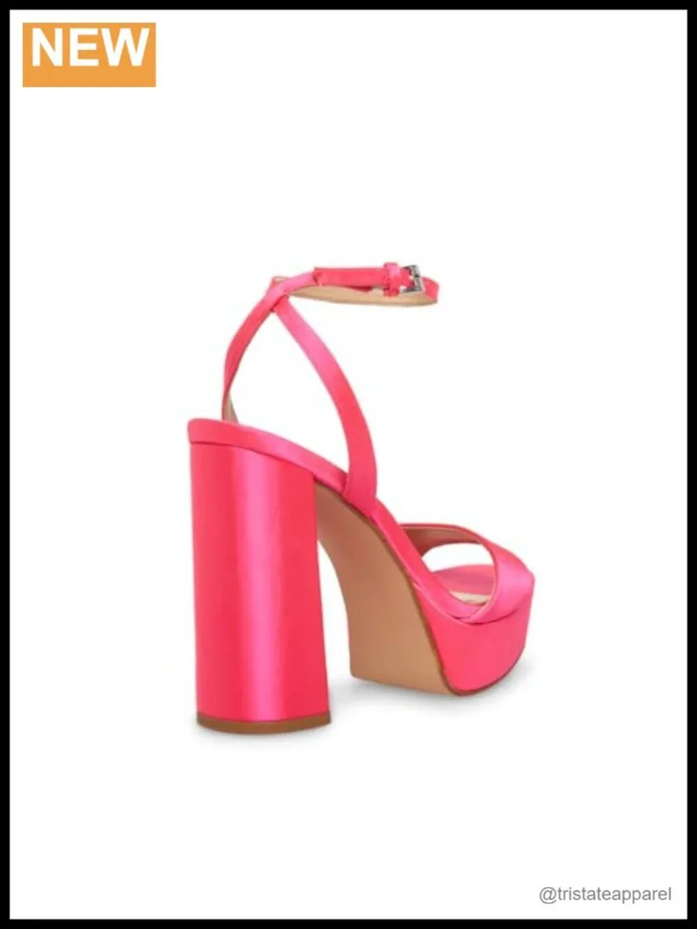 Steve Madden Lessa Platform Heeled Sandal Square Toe Ankle Strap